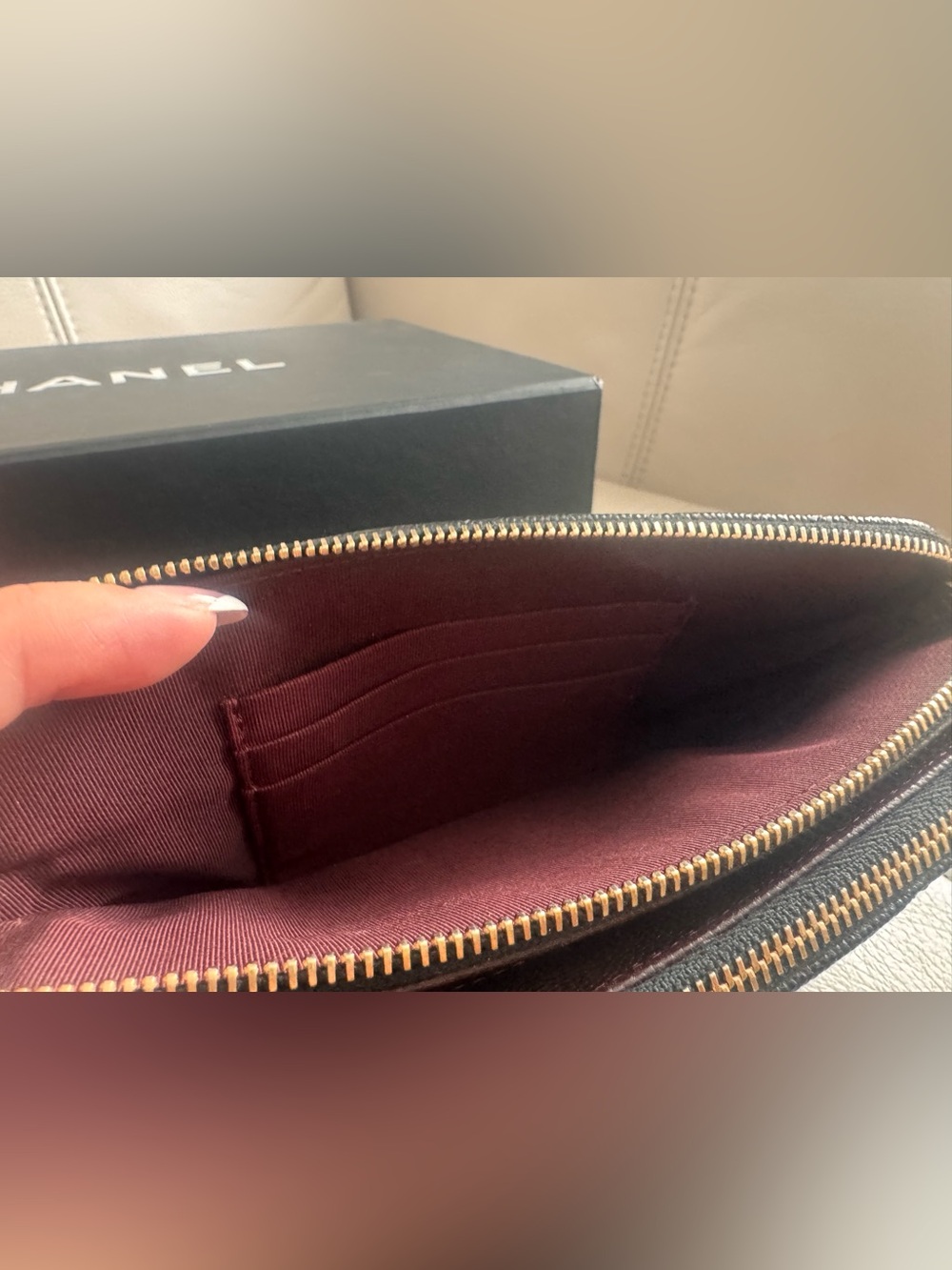 CHANEL Black Quilted Leather Clutch/Wallet on Chain with Gold-Tone Hardware - Picture 11 of 16